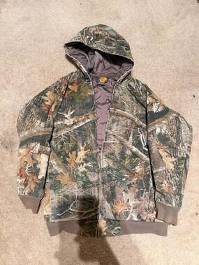 Bass Pro Shops Youth Insulated Camouflage Full-Zip Hooded Jacket Sz Large